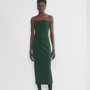 Elegant Green Strapless Dress - Aritzia Babaton